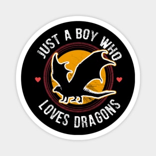 Just a boy who loves dragons Magnet